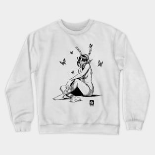 Bunny Girl with Butterflies Crewneck Sweatshirt